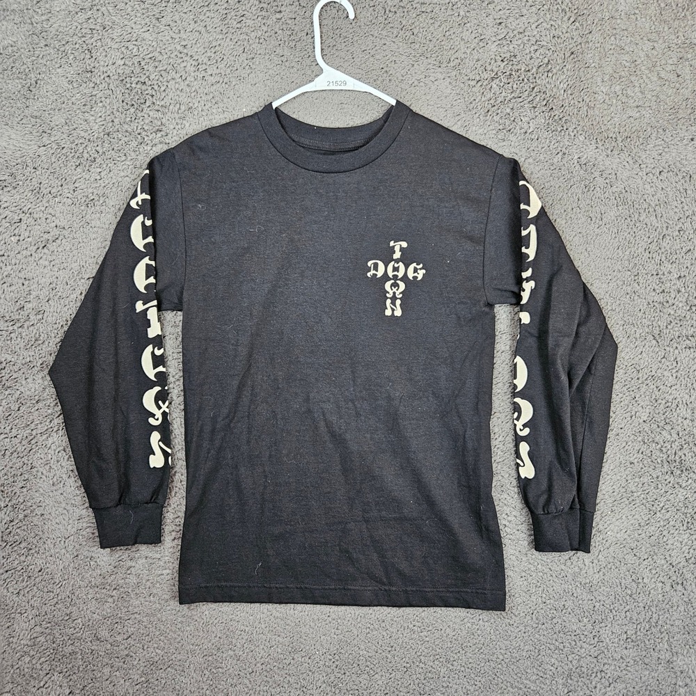 Dogtown Skates Mens Small Black Long Sleeve Graphic T-Shirt Logo Skatewear